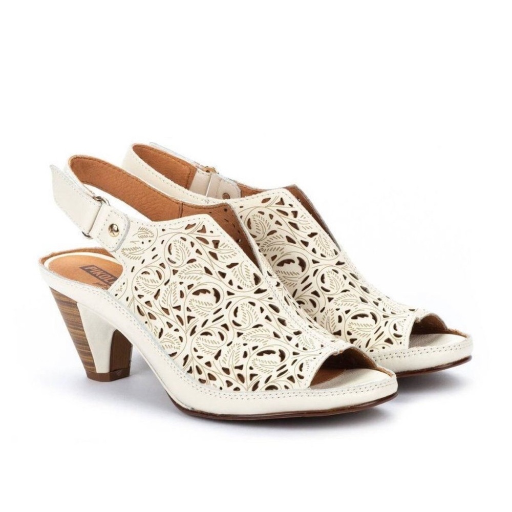 Pikolinos Leather Slingback Heeled Sandals Java Nata - Medium
